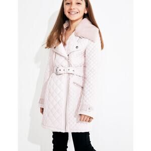 BARDOT JUNIOR Girl's Grace Quilted Coat Size 7/8 Pink Blush NWT